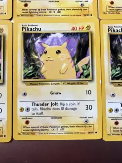 1999 Pokemon Cards Pikachu 58/102 Lot Of 7 - Image 3