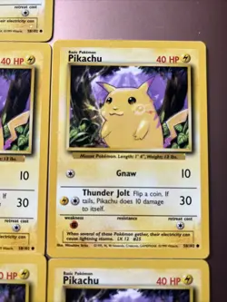 1999 Pokemon Cards Pikachu 58/102 Lot Of 7 - Image 5