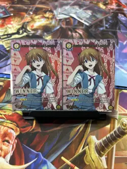 Asuka Shikinami Langley Winner Foil - UEPR /EVA-1-010 NM - Union Arena -Set Of 2 - Image 1