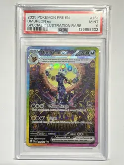 PSA 9 Umbreon ex special illustration rare 161/131 Prismatic Evolutions Holo - Image 1