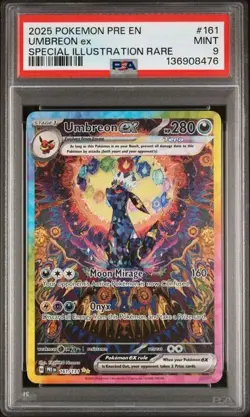 PSA 9 Umbreon ex special illustration rare 161/131 Prismatic Evolutions Holo - Image 1
