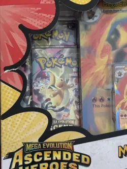 Pokemon TCG Ascended Heroes Mega Feraligatr Meganium Emboar Ex Box - 2/3 Damaged - Image 4