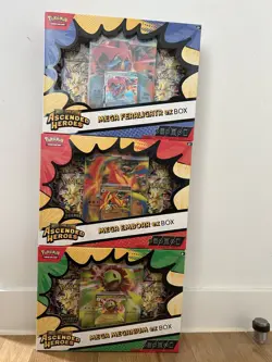 Pokemon TCG: Ascended Heroes Mega Feraligatr Meganium Emboar Ex Box 🌟| NEW ✅ - Image 1