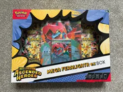 Pokemon TCG Mega Evolution Ascended Heroes Mega Feraligatr ex Box Fast Ship ✅ - Image 1