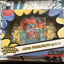 Pokemon TCG Mega Evolution Ascended Heroes Mega Feraligatr-EX Box EN - Image 1
