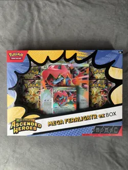 Pokemon TCG Mega Evolution Ascended Heroes Mega Feraligatr ex Box - Box Damaged - Image 1