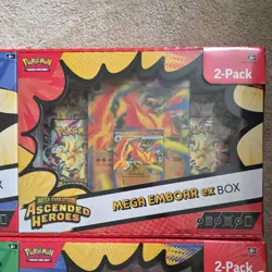 4x Pokemon Ascended Heroes Mega EX Box (1 Meganium, 1 Emboar, 2 Feraligatr) NEW - Image 4