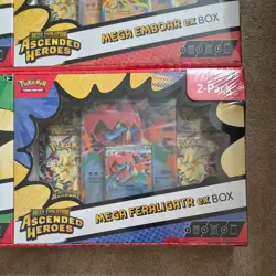 4x Pokemon Ascended Heroes Mega EX Box (1 Meganium, 1 Emboar, 2 Feraligatr) NEW - Image 5