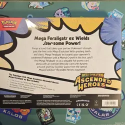 Pokemon TCG Mega Evolution Ascended Heroes Mega Feraligatr ex Box - Image 2