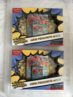 Pokemon TCG: Mega Evolution Ascended Heroes Mega Feraligatr Ex Box x2New - Image 1