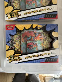 Pokemon TCG: Mega Evolution Ascended Heroes Mega Feraligatr Ex Box x2New - Image 2