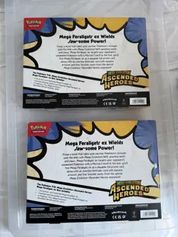 Pokemon TCG: Mega Evolution Ascended Heroes Mega Feraligatr Ex Box x2New - Image 3