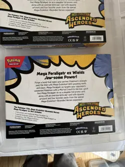 Pokemon TCG: Mega Evolution Ascended Heroes Mega Feraligatr Ex Box x2New - Image 4