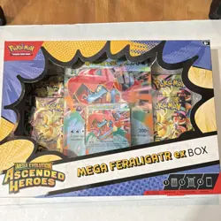 Pokemon TCG: Mega Evolution—Ascended Heroes Mega Feraligatr ex Box English - Image 1