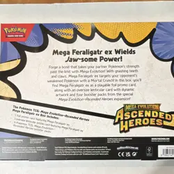 Pokemon TCG: Mega Evolution—Ascended Heroes Mega Feraligatr ex Box English - Image 2