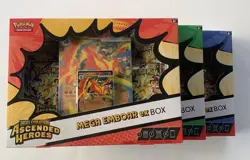 Pokemon TCG Ascended Heroes Mega ex Box Set of 3 - Meganium Emboar Feraligatr - Image 2