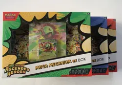 Pokemon TCG Ascended Heroes Mega ex Box Set of 3 - Meganium Emboar Feraligatr - Image 3