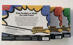 Pokemon TCG Ascended Heroes Mega ex Box Set of 3 - Meganium Emboar Feraligatr - Image 5