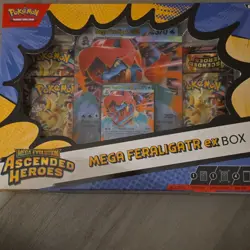 Pokemon TCG Mega Evolution Ascended Heroes Mega Feraligatr ex Box Promo MPN - Image 1