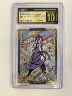 KaYou Naruto TCG CCG Trading Card Uchiha Sasuke SSP NRCC-XR-005 L5 CGC P10 - Image 1
