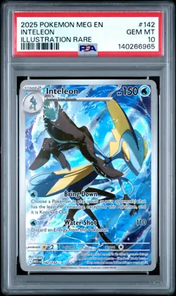 2025 Pokemon Mega Evolution Inteleon Illustration Rare PSA 10 #142/132 - Image 1