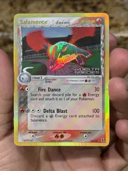 Pokemon TCG Salamence 14/113 Delta Species Reverse Holo Stamp W Extras - Image 2