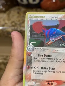 Pokemon TCG Salamence 14/113 Delta Species Reverse Holo Stamp W Extras - Image 3