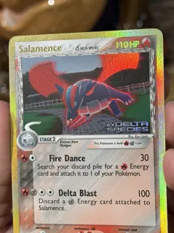 Pokemon TCG Salamence 14/113 Delta Species Reverse Holo Stamp W Extras - Image 4