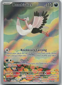 Bombirdier 219/198 Illustration Rare Scarlet & Violet Pokemon Near Mint - Image 1