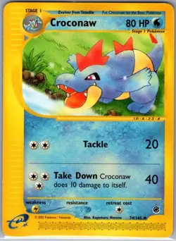 Croconaw 74/165 Non Holo Expedition - Pokemon Card - NM - Image 1