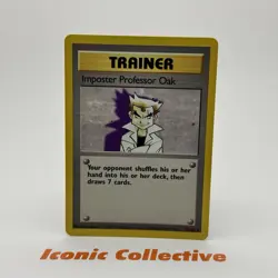 1999 Pokemon Base Set Card Trainer - Imposter Professor Oak 73/102 *Mint* - Image 1