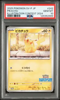 Pikachu 242/SV-P Illustration Contest 2024 Sv-p Promo Pokemon Japanese PSA 10 - Image 1