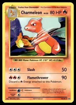 CHARMELEON - 10/108 Uncommon Evolutions Pokemon NM - Image 1