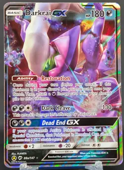 Pokemon Darkrai GX #88a/147 English Burning Shadows Ultra Rare Alternate Art - Image 1