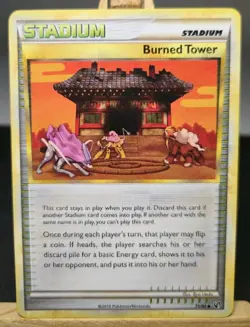 Burned Tower 71/90 Unerschrocken POKEMON ENGLISCH VINTAGE - Image 1