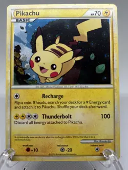 Pikachu HGSS03 Black Star Promo Holo Vintage 2010 Pokemon TCG (LP-NM) - Image 1