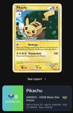 Pikachu HGSS03 Black Star Promo Holo Vintage 2010 Pokemon TCG (LP-NM) - Image 3