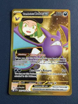 Pokemon TCG Team Rocket's Crobat EX 242/182 Hyper Rare Destined Rivals NM - Image 1