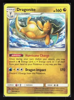 Dragonite Rare Pokemon SM - Unified Minds 151/236 LP - Image 1