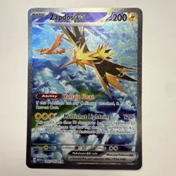 Pokemon Zapdos ex 202/165 SV2a 151 Special Illustration Rare SIR NM￼ - Image 1