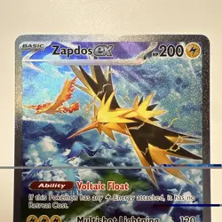 Pokemon Zapdos ex 202/165 SV2a 151 Special Illustration Rare SIR NM￼ - Image 5
