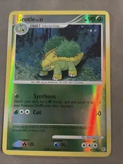 2007 Pokemon Grotle Uncommon Diamond & Pearl 49/130 Reverse Holo LP - Image 1