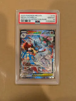 2025 Pokemon Mega Lucario ex #179/132 SIR PSA 10 Gem Mint Mega Evolution - Image 1