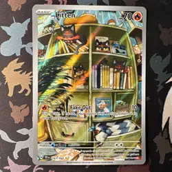 Pokemon TCG Temporal Forces Litten Full Art 167/162 Illustration Rare - Image 1