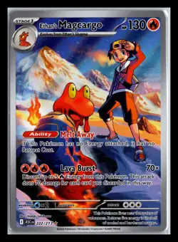 Ethan's Magcargo 222/217 Illustration Rare Pokemon TCG ME: Ascended Heroes NM - Image 1