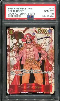 gold roger 118 psa 10 ONE PIECE op09 2024 jp - Carte onepiece gradee - Image 1