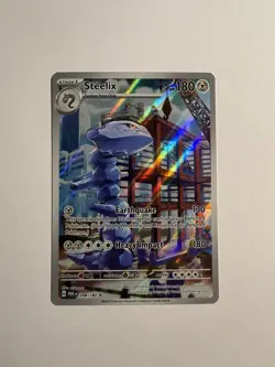 Pokemon TCG Steelix Paradox Rift Holo Card 208/182 Illustration Rare - Image 1