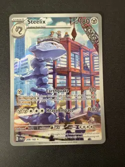 Pokemon TCG Steelix Paradox Rift Holo Card 208/182 Illustration Rare NM - Image 1