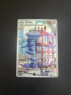 Pokemon TCG Steelix Paradox Rift Holo Card 208/182 Illustration Rare - Image 1