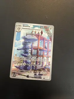 Pokemon TCG Steelix Paradox Rift Holo Card 208/182 Illustration Rare, Near Mint - Image 1
